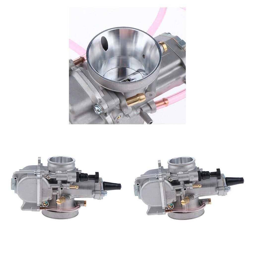 Lots 2 PWK 34mm Carburetor Carb for 2 Stroke Motorcycle Scooter Dirt ATV