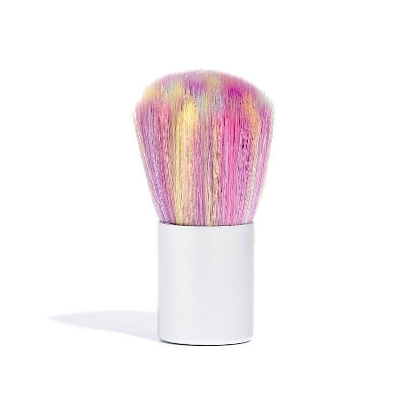 Nail Cleaning Brush Rainbow Soft Dust Remover Manicure Pedicure Care Tool Pink
