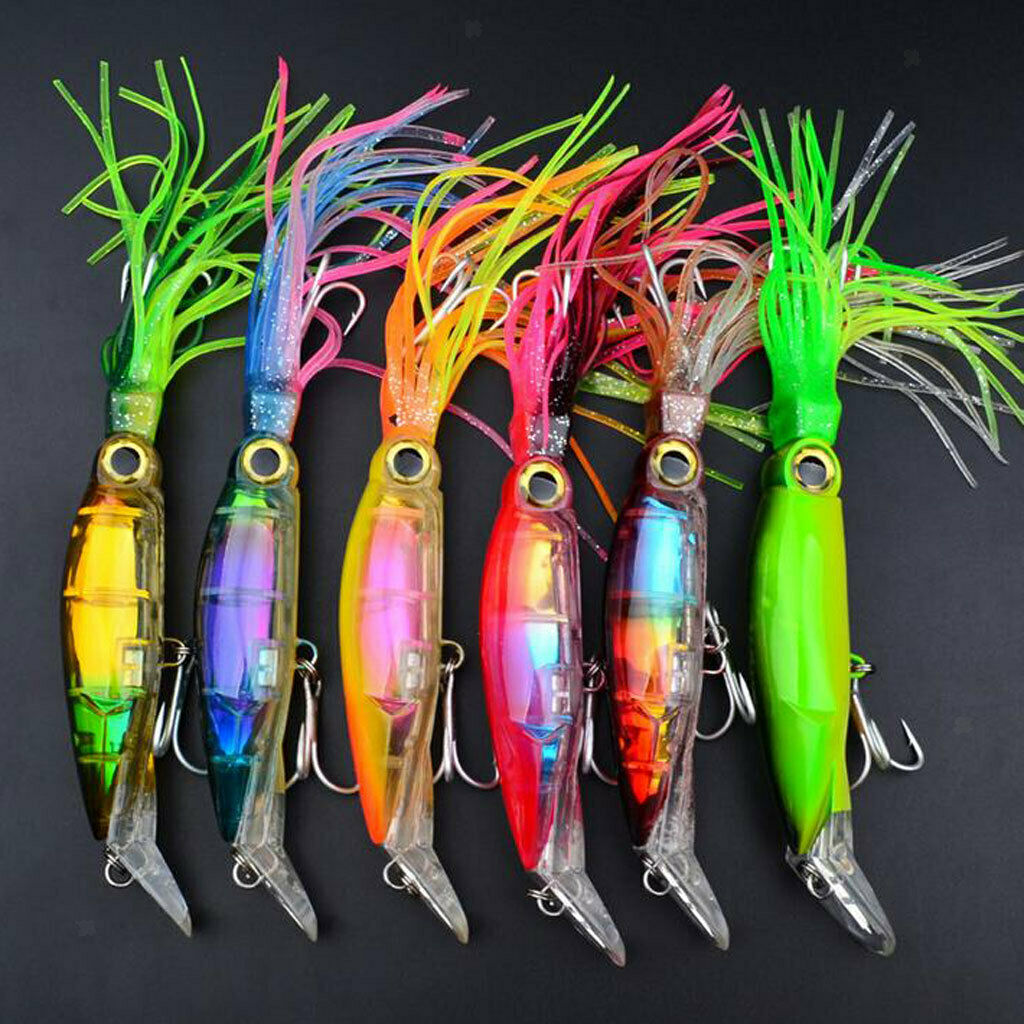 2pcs Bait Hook Tuna Marlin Lure Squid Jig Tackle Fishing Attraction Fish
