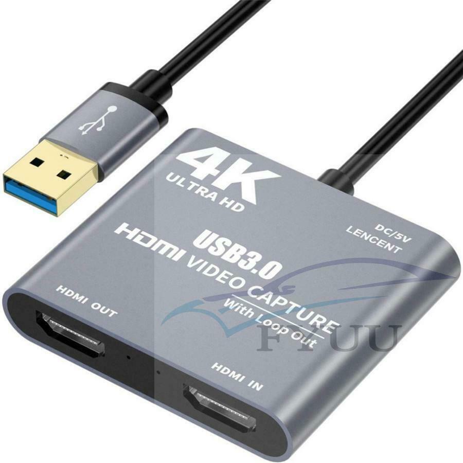 HDMI 4K USB 3.0 1080P Video Capture Card Screen Record Video Audio Loop Out