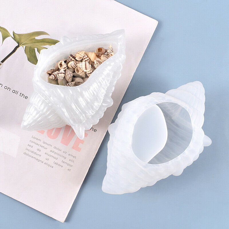 Shell Shape Concrete Flowerpot Mould Conch Succulent Container Silicone MoldBDA