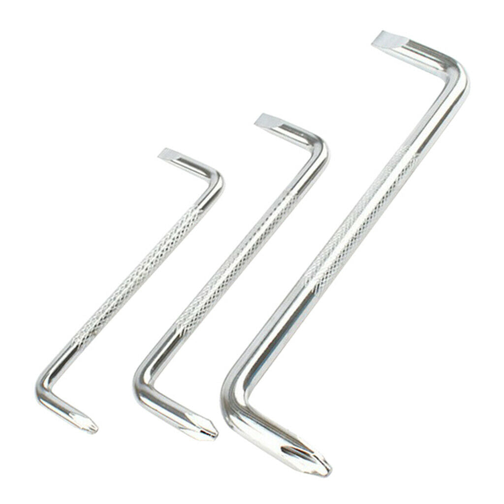 3pcs Steel Short Shank Z-type Offset Screwdriver Set Repair Tools Fits for Car,