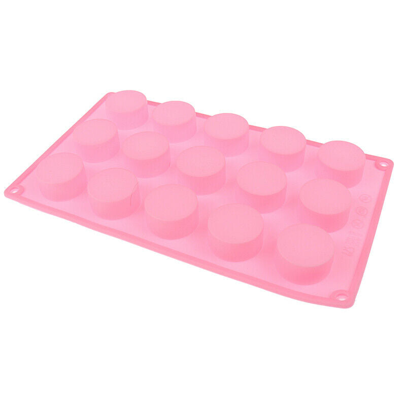 15-Oval Cake Mold Cookie Mould Flexible Silicone Soap Mold Chocolate Mo.l8