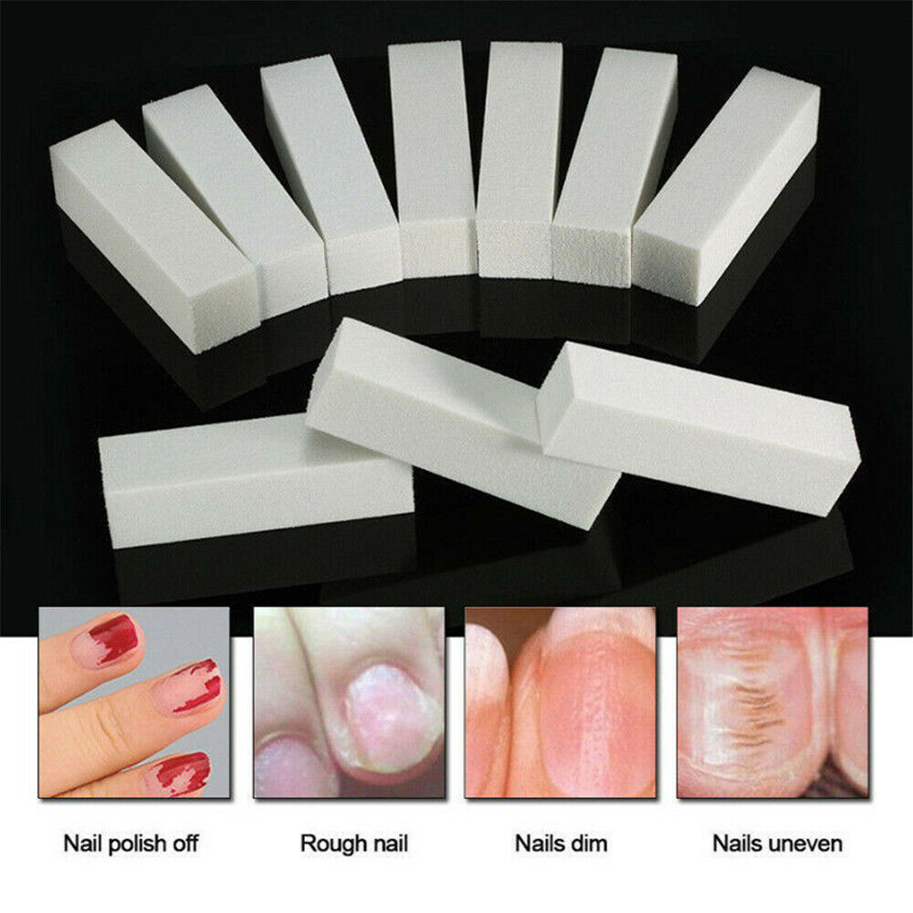 10x Set Nail Manicure Buffer Acrylic Art Tips Buffer Buffing Sanding Block Files