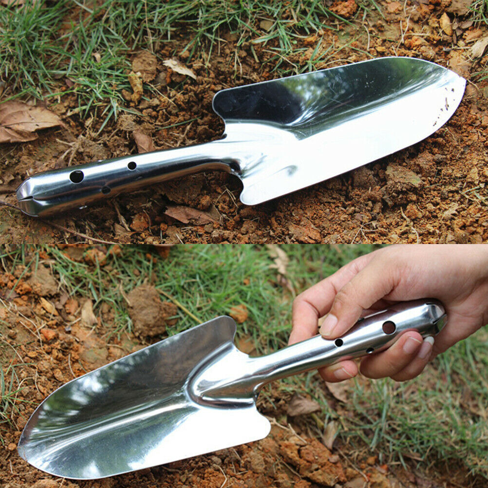 Stainless Steel Garden Trowel Potting Soil Scoop Hand Shovel Tool Soil Diggers