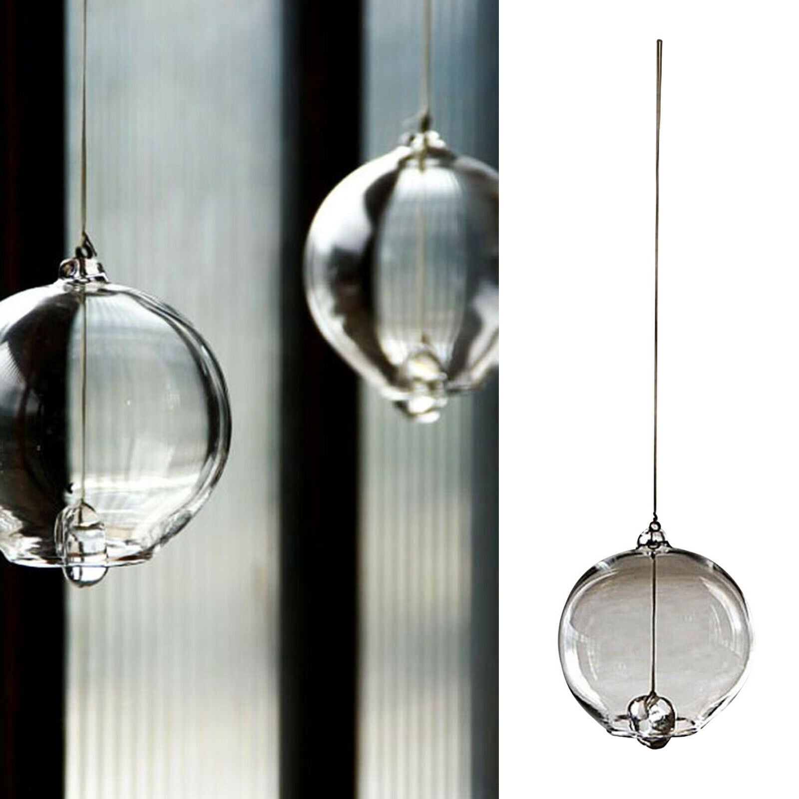 Japanese Transparent Glass Wind Chime Bell Hanging Ornaments Craft Gift