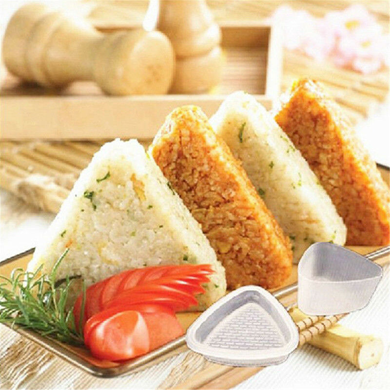 1 set Rice Ball Bento Press Maker Mold Triangle Form Mold Sushi Make  JfJ.l8