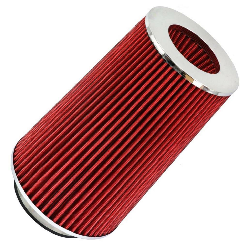 Red 76mm 89mm 101mm High Flow Universal Cold Air Intake Filter Cone