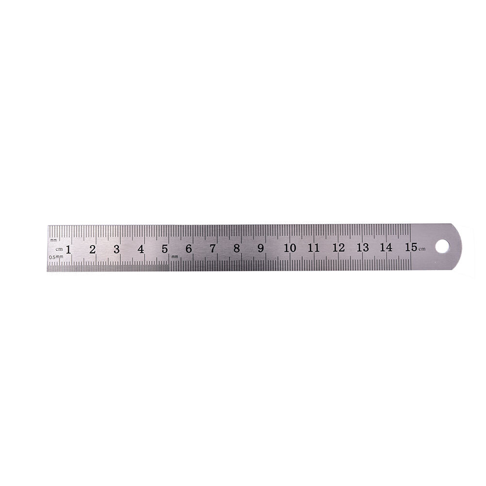 1PC Metric Rule Precision Double Sided Measuring Tool  15cm Metal Ruler DD