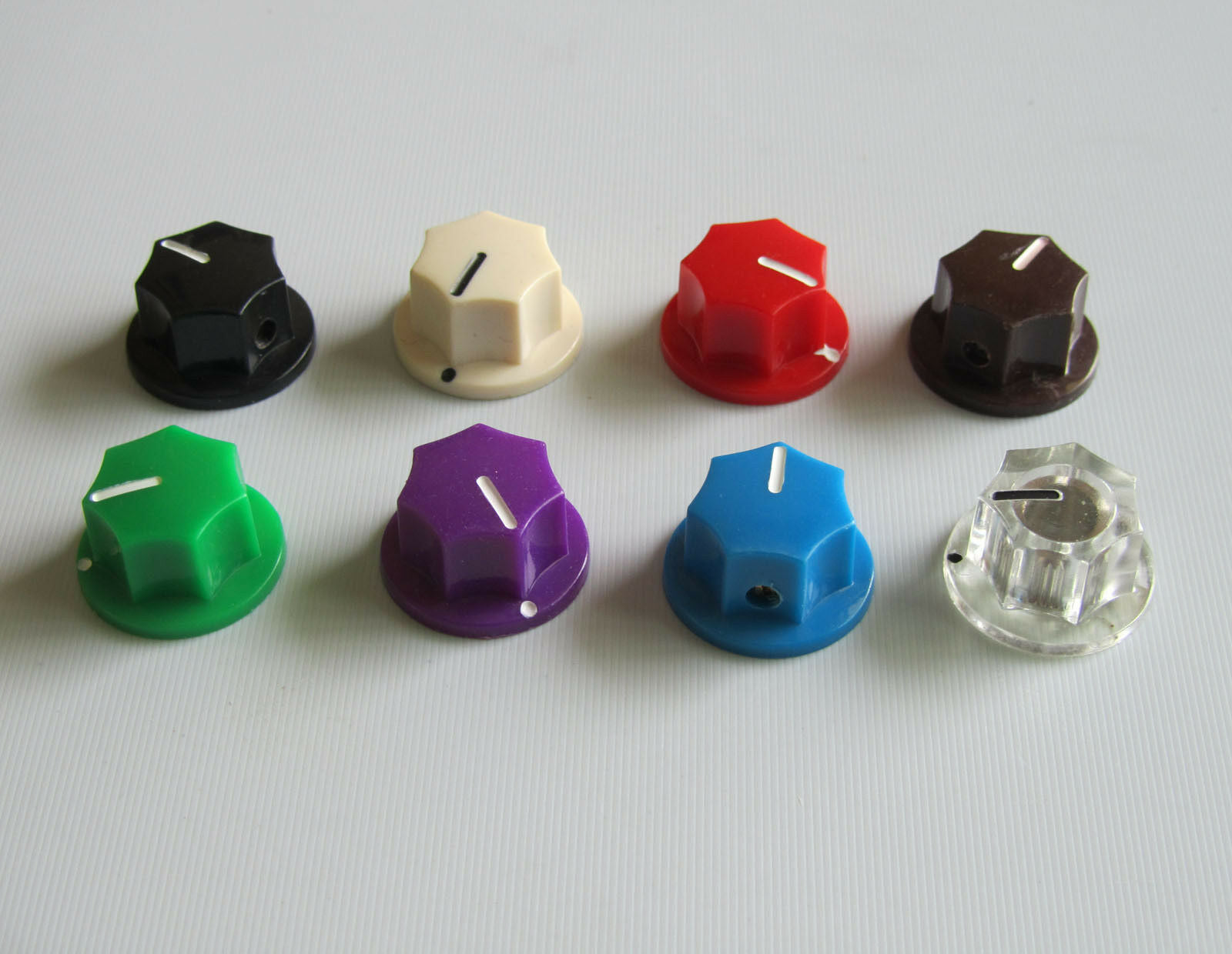 6x Guitar 1/4" Mini MXR Style AMP Knobs Effect Pedal Knob w/ Set Screw Green
