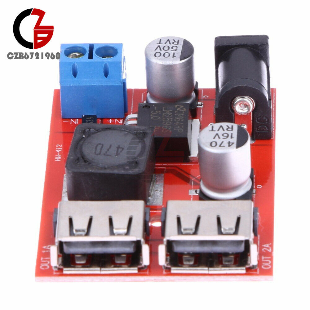 DC 6-40V to 5V 3A Buck Converter Module Dual USB Charger Step Down Power Supply