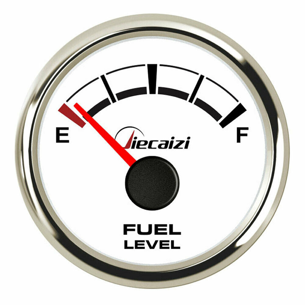 52mm auto white fuel level gauge 0-90 ohms 9-32VDC for car truck marine blue led