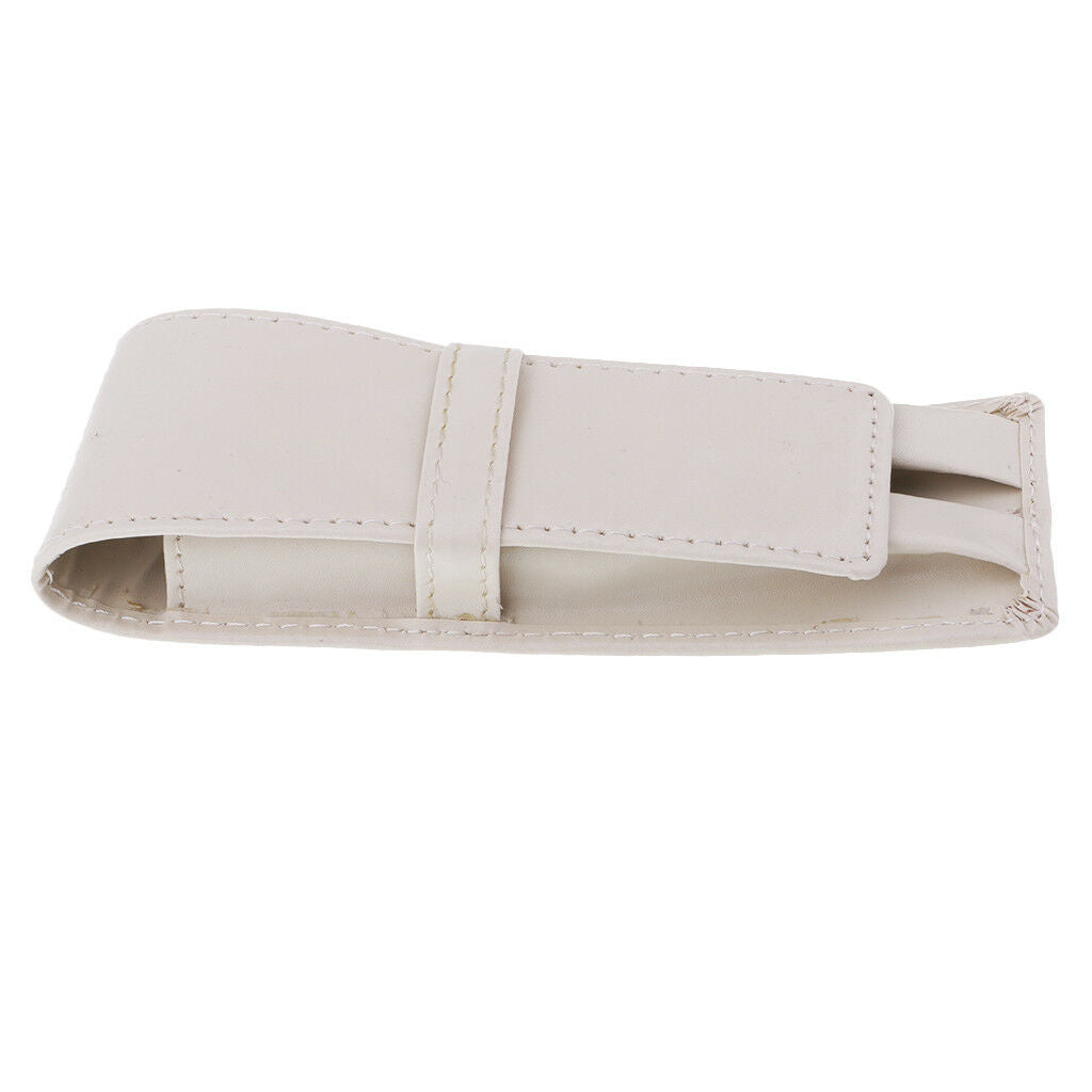 Pencil Pen Case Fountain Pen Pouch Pocket Portable Pen Bag for 3 pens White