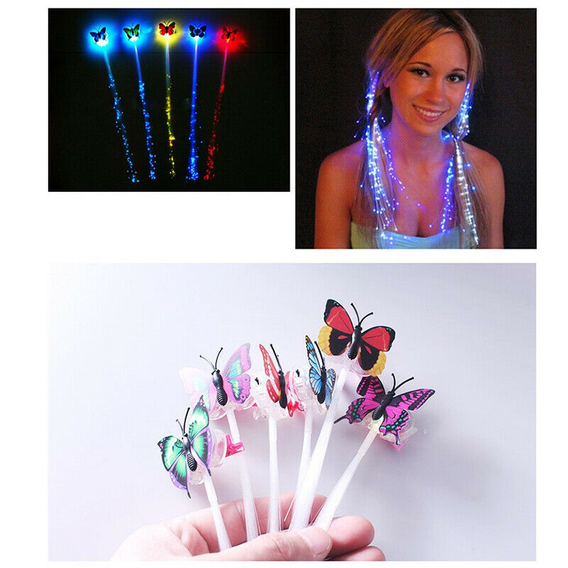 LED Flashing Hair Braid Glowing Luminescent Hairpin Novetly Hair Ornament.l8