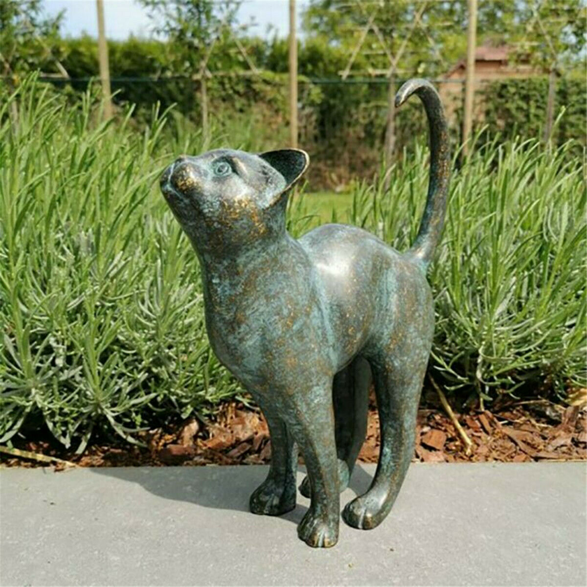 Funny Beautiful Cat Statue Home Garden Decora Ornament Outdoor Craft Sculpture