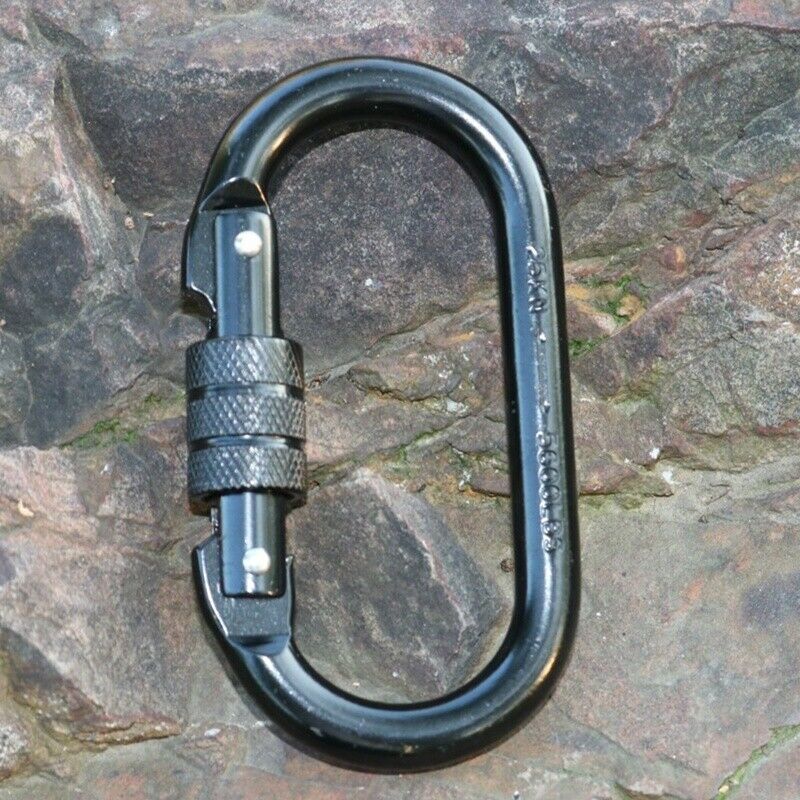 Locking Climbing Carabiners Clip Heavy Duty 25KN Industrial Lock Carabiners J5F7