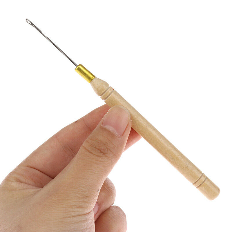 1Pcs Bamboo Crochet Handle Hook Needle Dread Tool Braiding Hair DIY Makin.l8