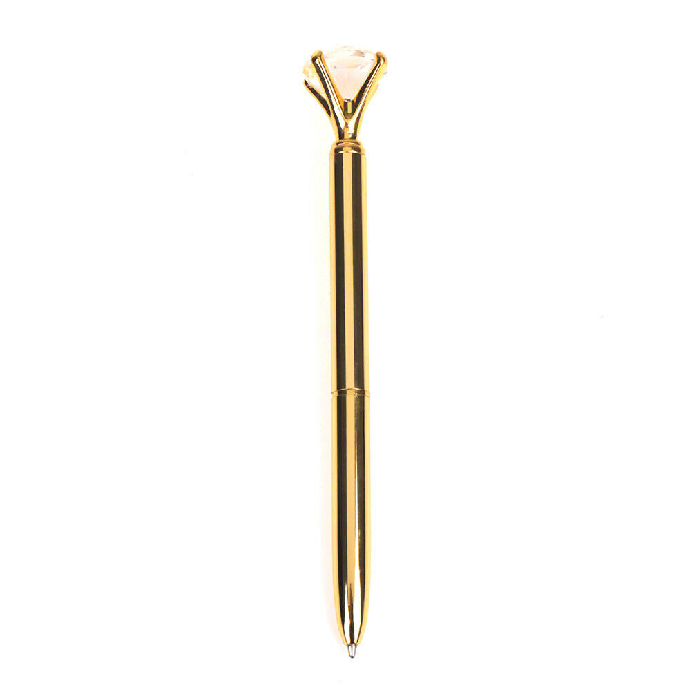 4pcs/set Metal Diamond Head Crystal Ball Pen Creative Pen Office Stationery   Lt