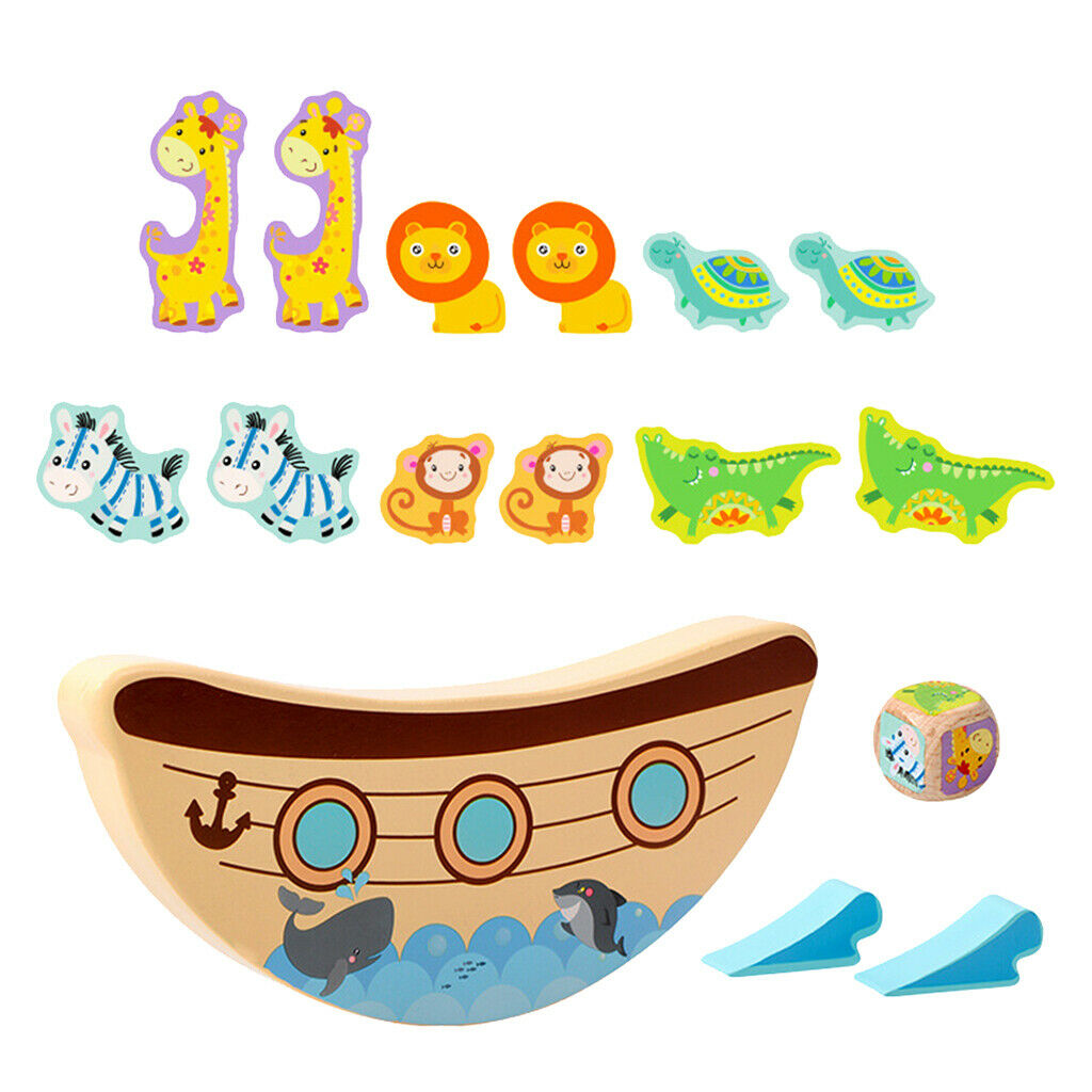 Wooden Block Cartoon Wooden Block Balancing Animal