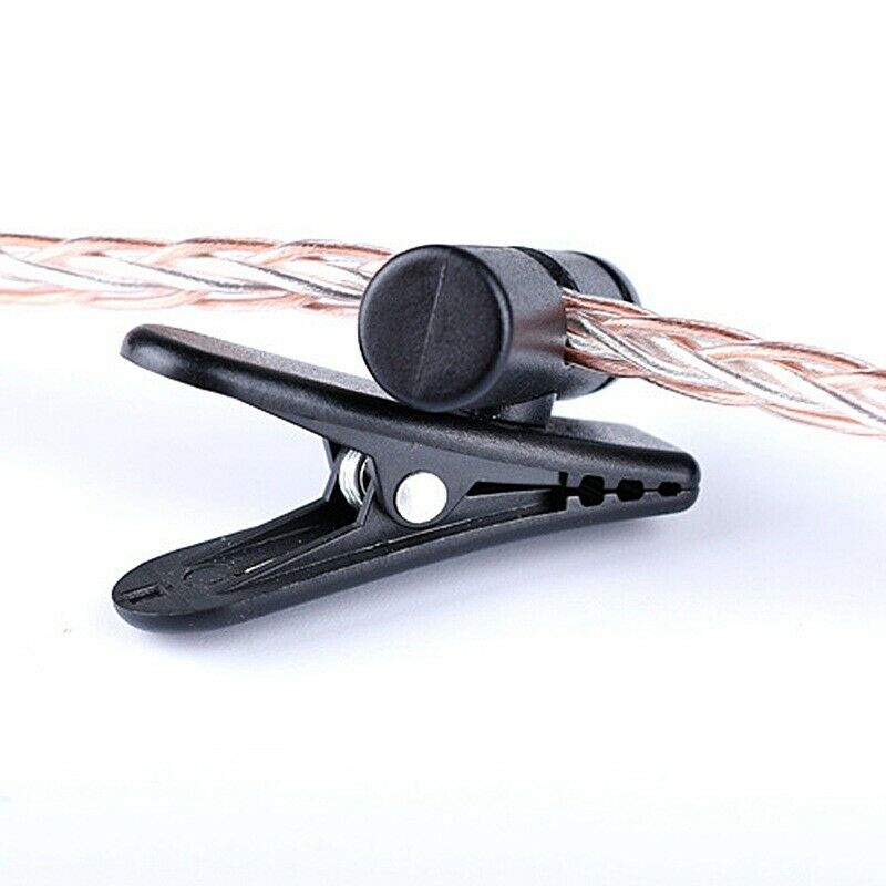 2pcs Headphone Earphone Cable Wire Cord Clip Nip Clamp Collar Lapel Shirt Holder