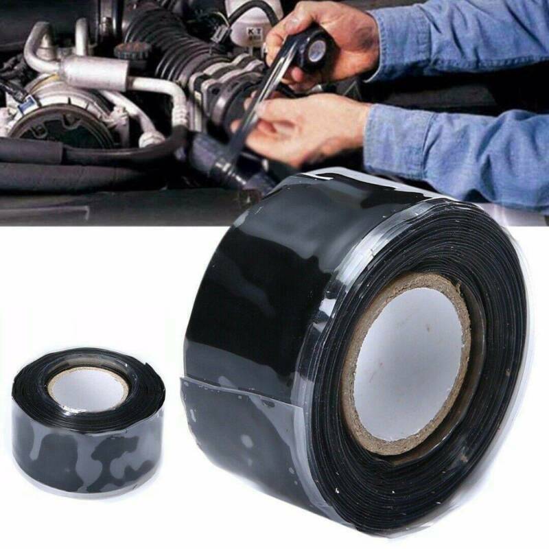 US. Black Useful Self-Fusing Seal Repair Emergency Rescue Silicone Rubber Tape