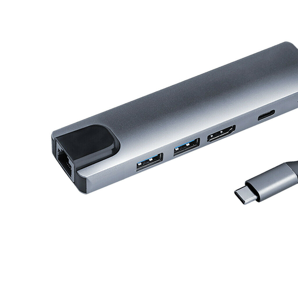 5-in-1 USB-C Type C to 4K   2x USB 3.0 PD HUB Ethernet Rj45 Lan Adapter