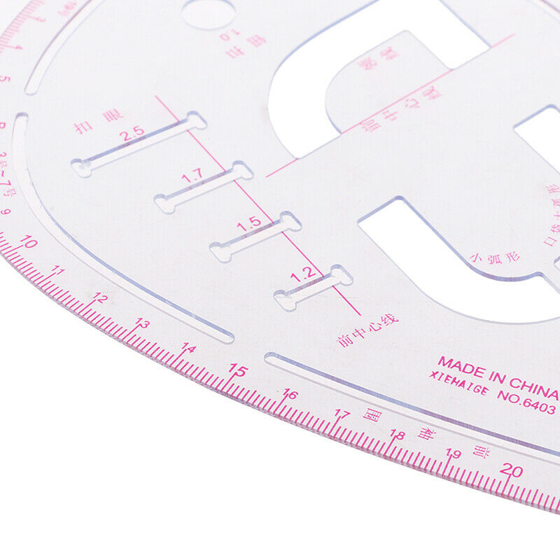 Curve Metric Sewing Ruler Measure Plastic Tailor Grading Pattern Design Tools.DD
