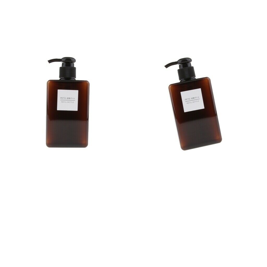 2Pcs Brown 280ml Liquid Soap Foam Soap Dispenser for Liquid Soap