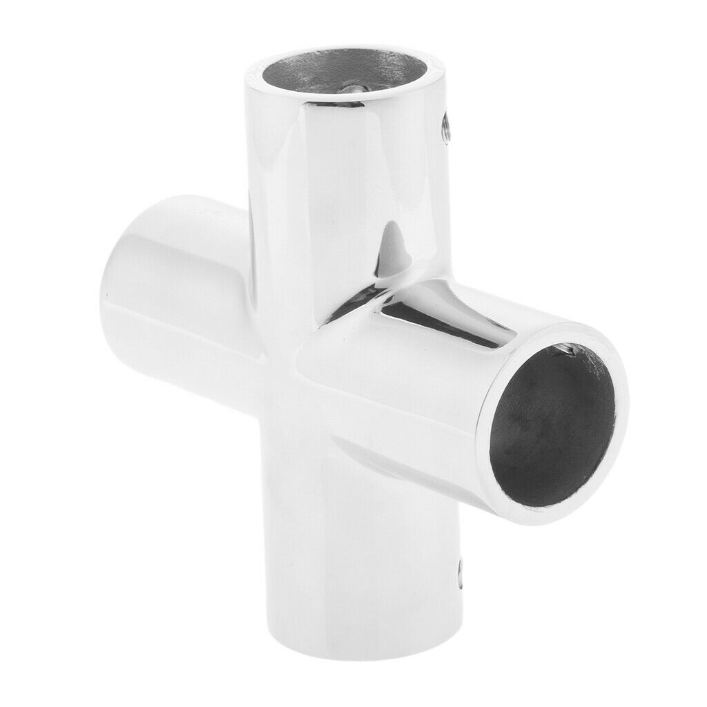 2 Pieces 22mm Boat Handrail Attachment 4-way Universal Joint Handrail Suitable
