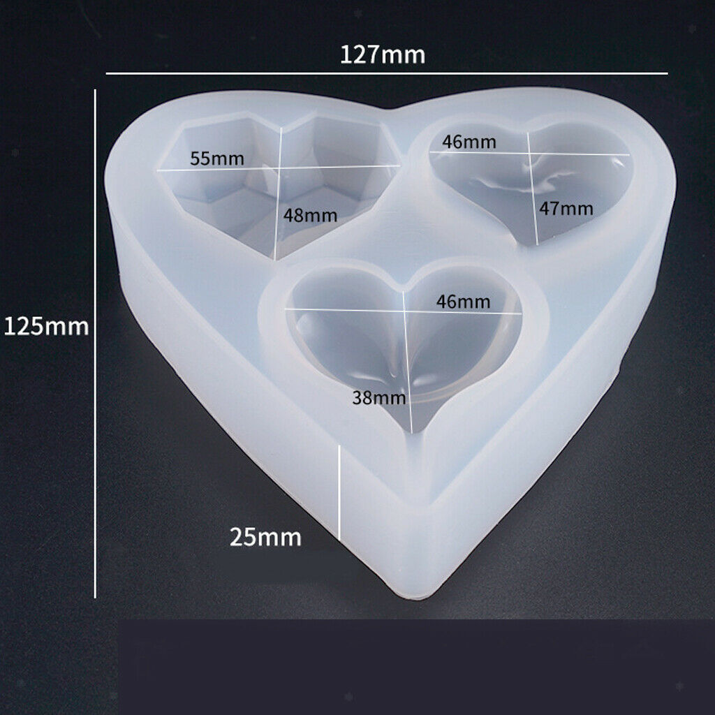 Heart Silicone Mould Jewelry Pendant Casting Mould DIY Crafts Making Molds
