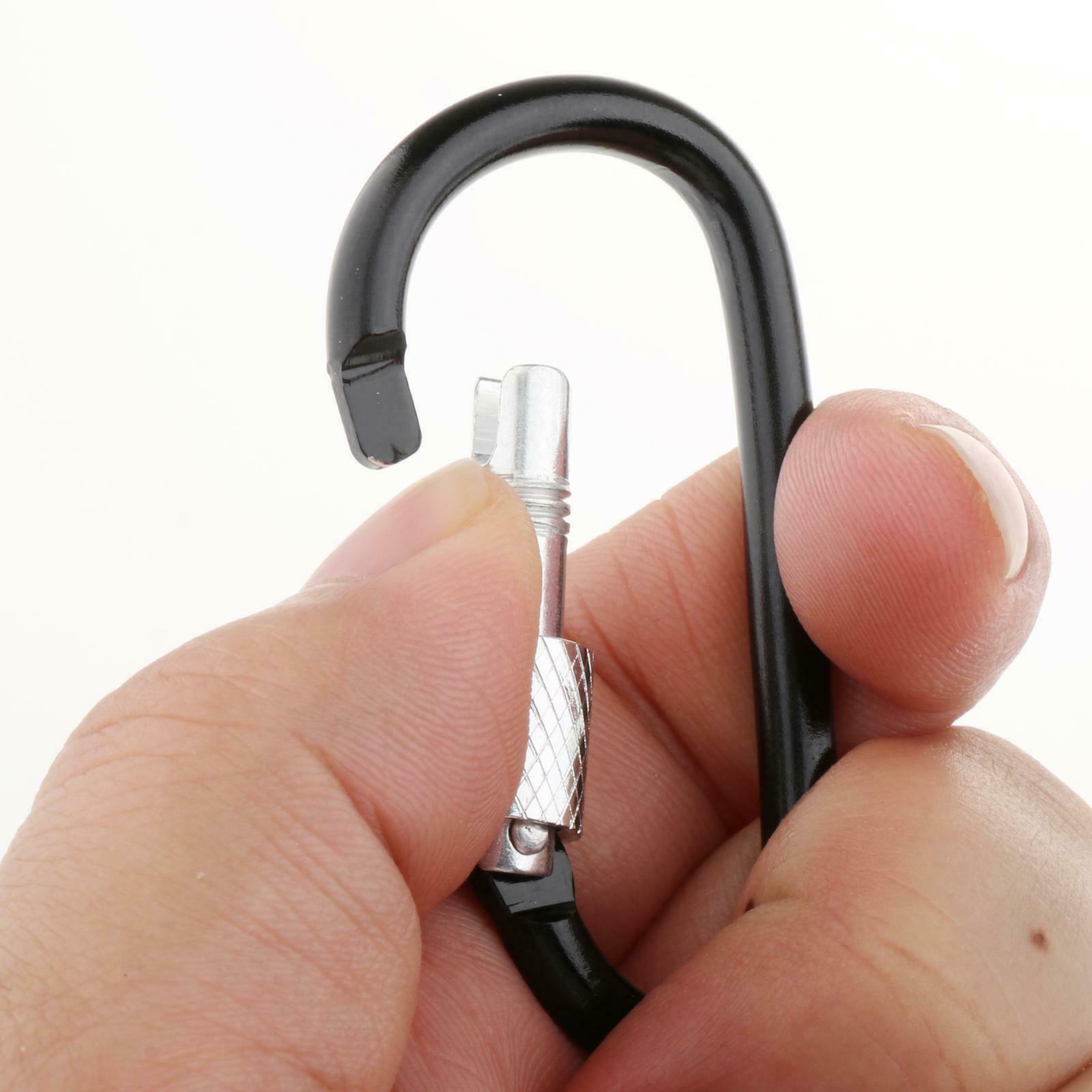 Carabiner Clips Hiking Camping Keychain D-Ring Snap Hook Lock Accessories