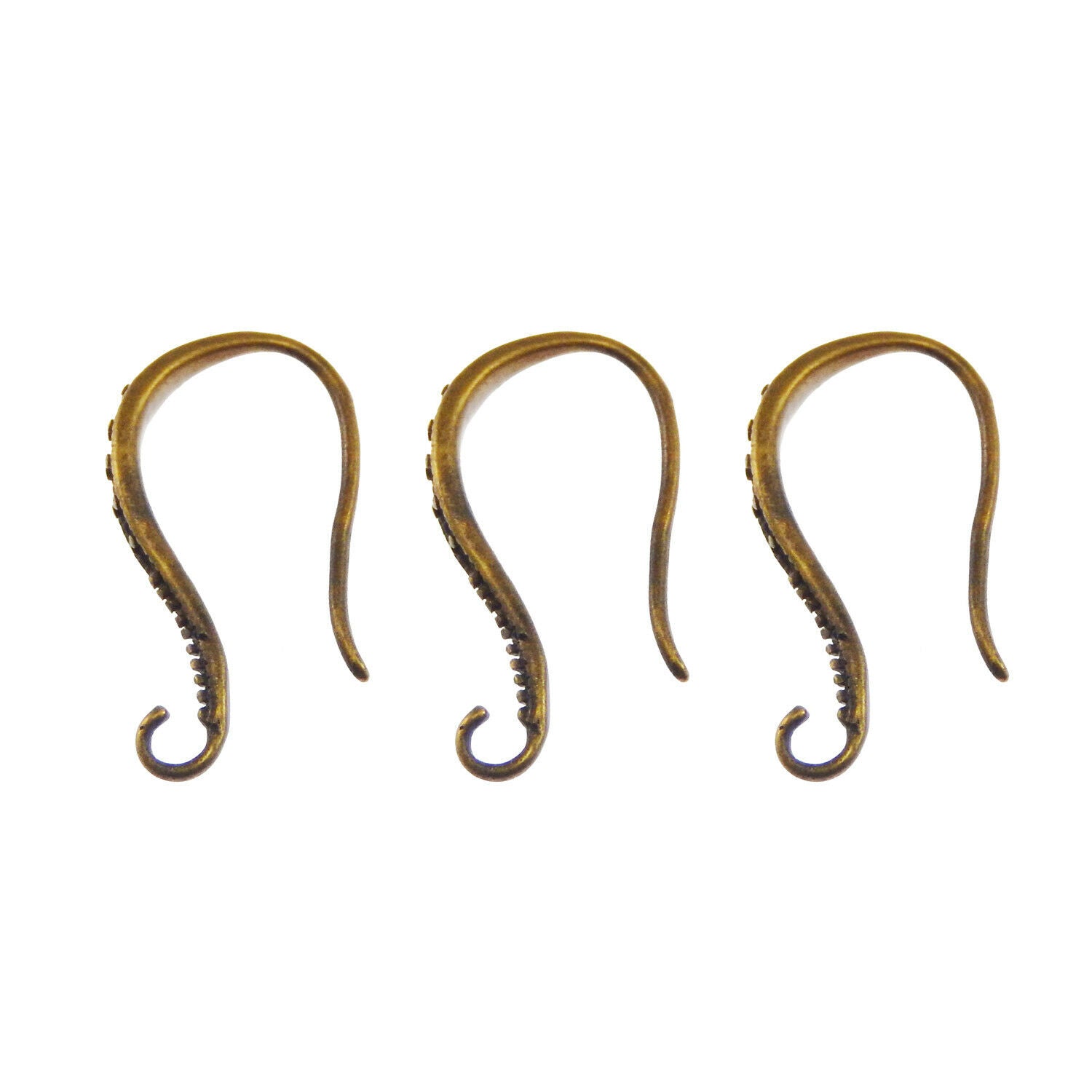 10 pcs Retro Bronzed French Ear Wires Brass Earring Hooks DIY Jewelry Making