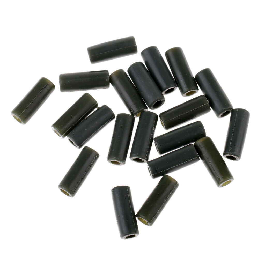 20 Pieces Fishing Tail Rubber Tube Saftey Lead Clips Fishing Terminal Tackle