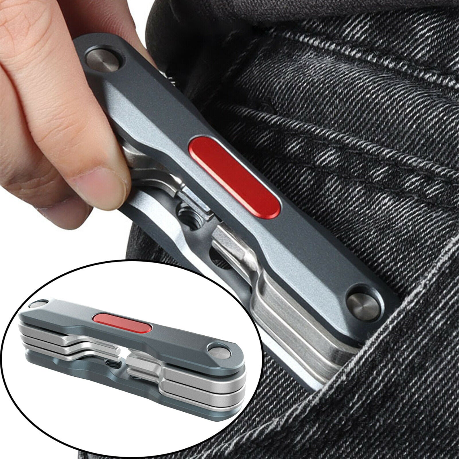6 in 1 Universal Folding Tool Set Allen Wrenches Portable for DSLR Camera