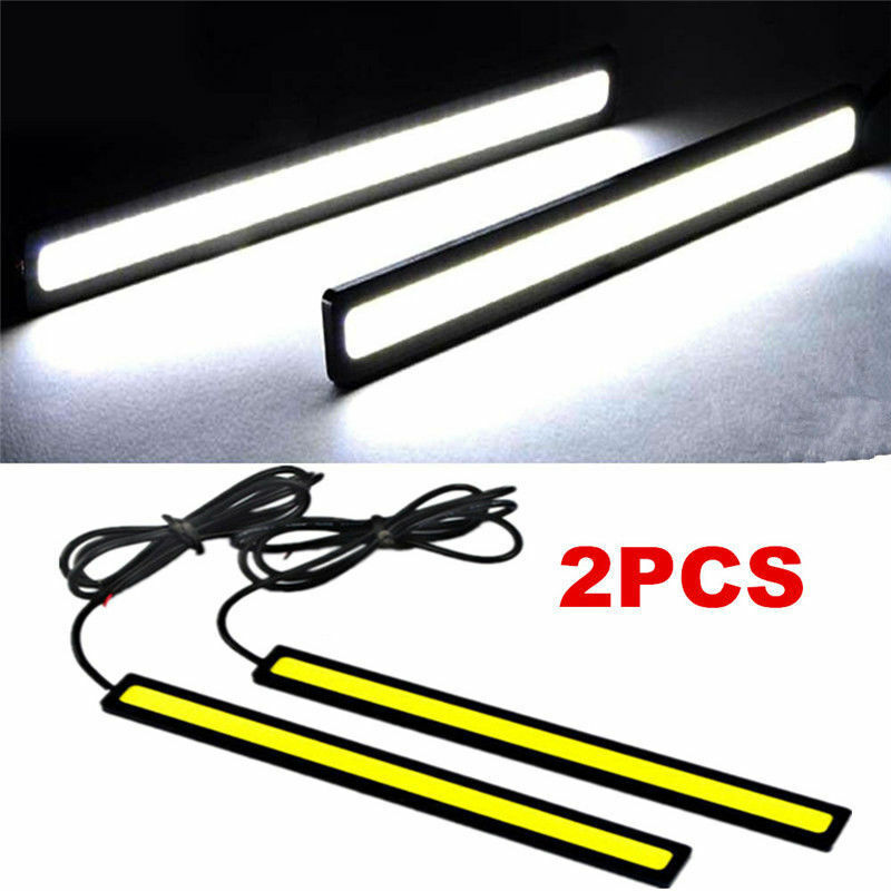 2x Waterproof Super Bright White Car COB LED Lights -DRL Fog Driving Lamp DC 12V
