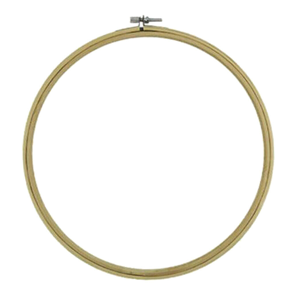 2x 100% Bamboo Embroidery Hoop Cross Stitch Circle Frame Round Ring DIY