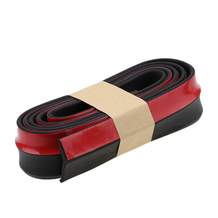8.2ft Black Red Front Bumper Lip Splitter Chin Spoiler Body Kit Trim Universal