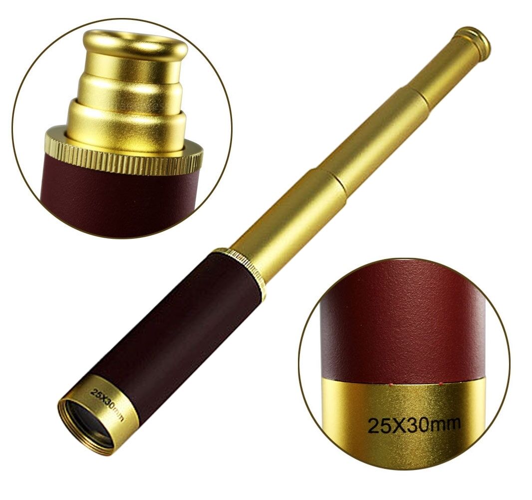 25x30 Pirate Zoom Mini Portable Glimmer Monocular Telescope For Camping Hunting