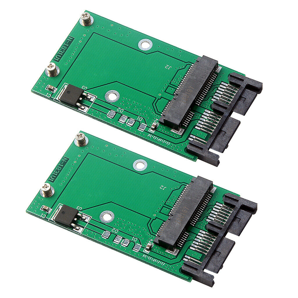 2 Pieces Premium MSATA To 7+9 1.8" Micro SATA Converter Adapter For Notebook
