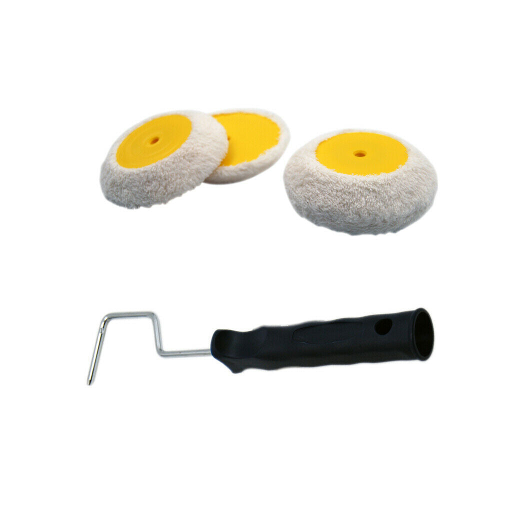 DIY Wool Corner Roller Edgeless Paint Painting Roller & Metal Frame Handle