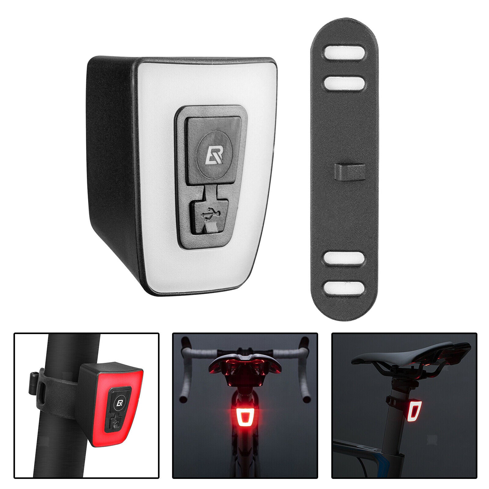 Bike Taillight Waterproof LED Bicycle Helmet Light Bright Cycling Flashlight