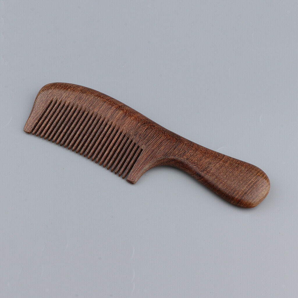 Wooden Close Tooth Hair Brush Natural Sandalwood Hair Beard Mustache Comb