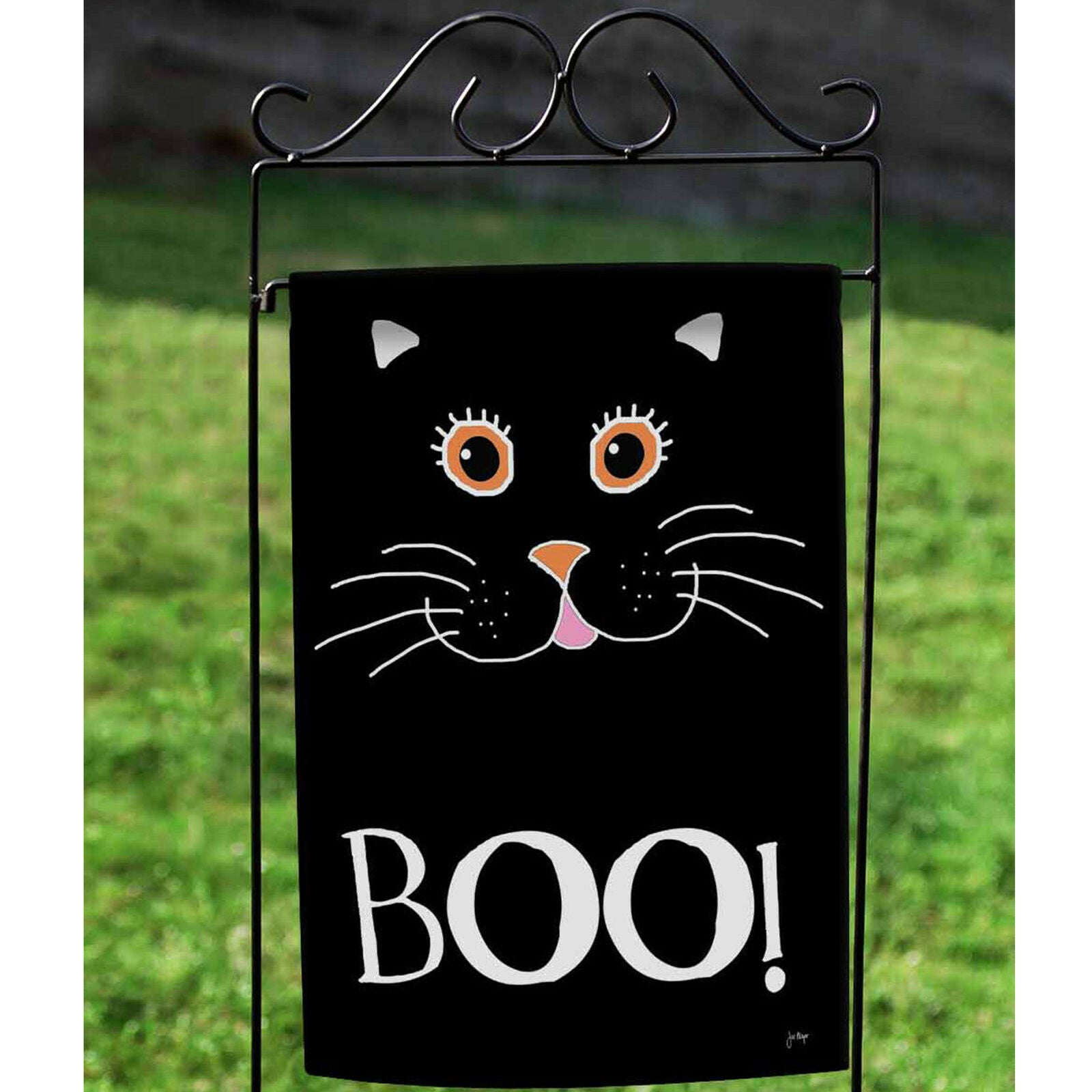 Toland Boo Cat 28 x 40 Cute Halloween Black Kitty House Flag
