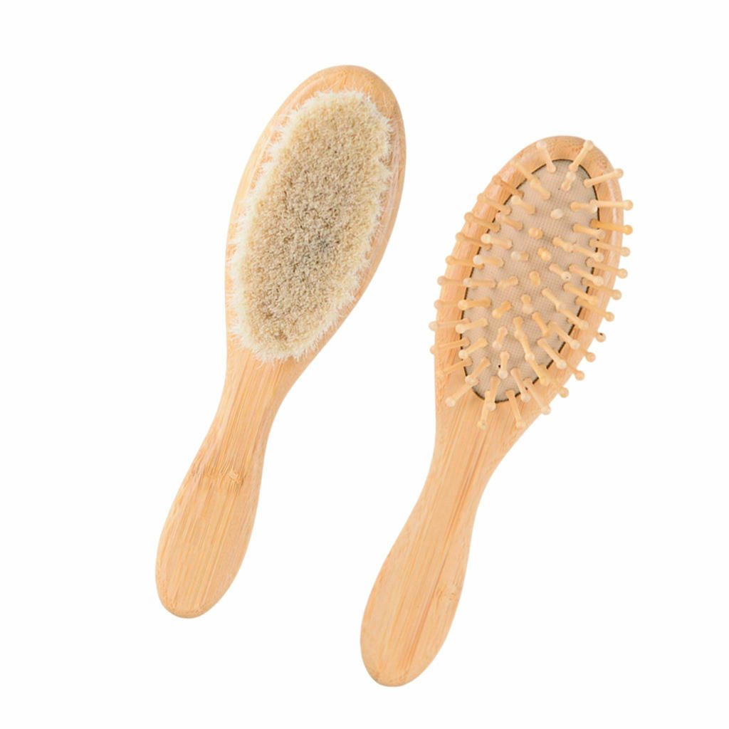 2Pcs Baby Hair Brush Perfect Wool Soft Bristles Massage for Toddlers Baby