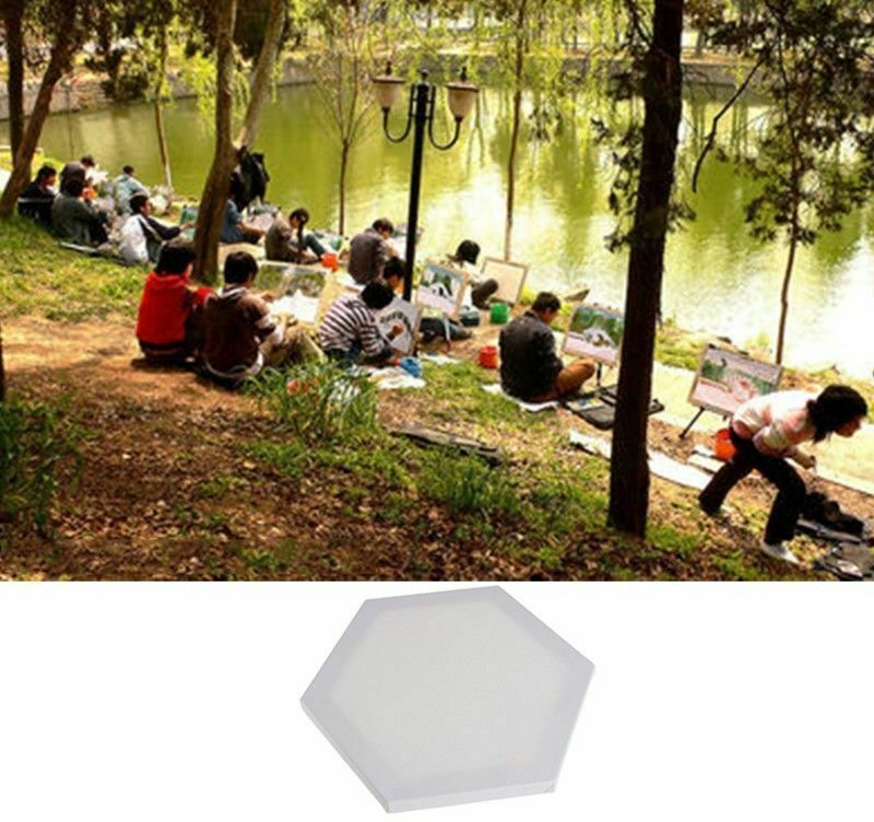 Blank Hexagon Artist Canvas Art Board Plain Painting Stretched Framed White 40cm