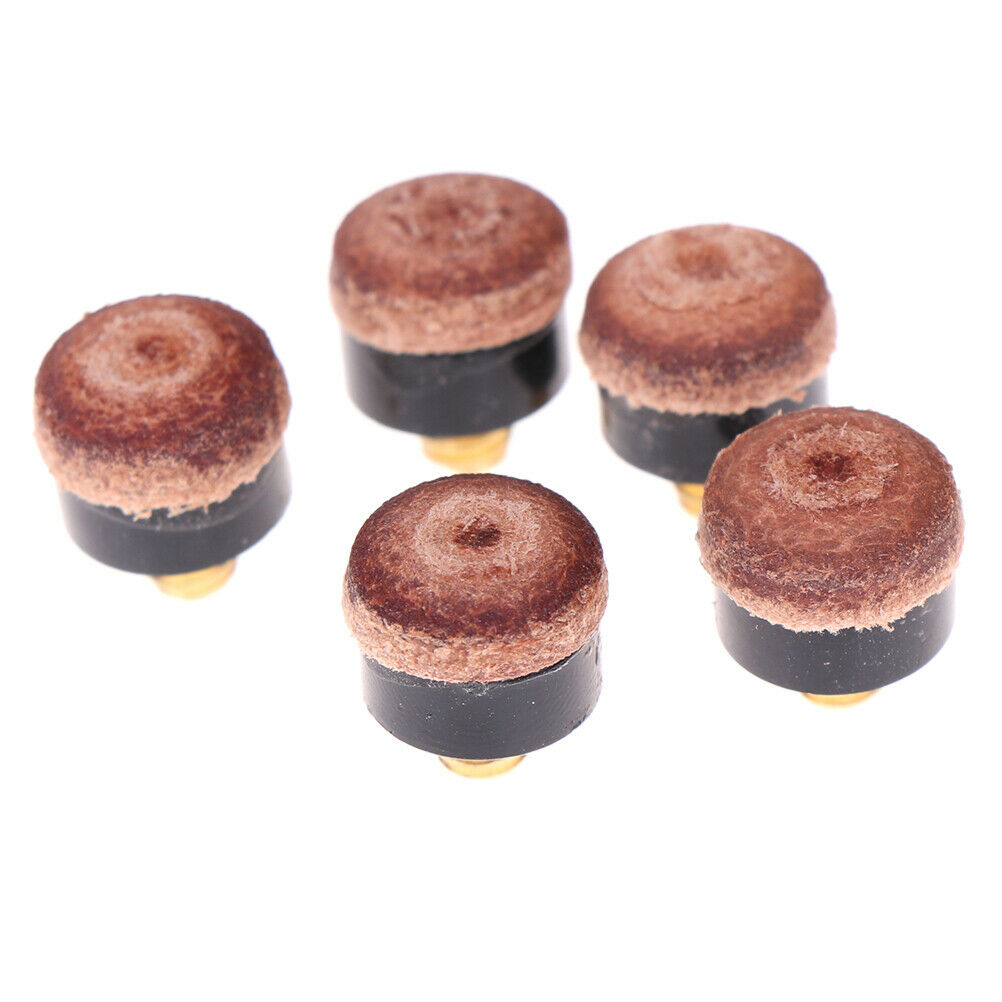 5pcs Screw On Cue Tips Billiard Pool Cue Stick Snooker Cue Replacement Pa.l8