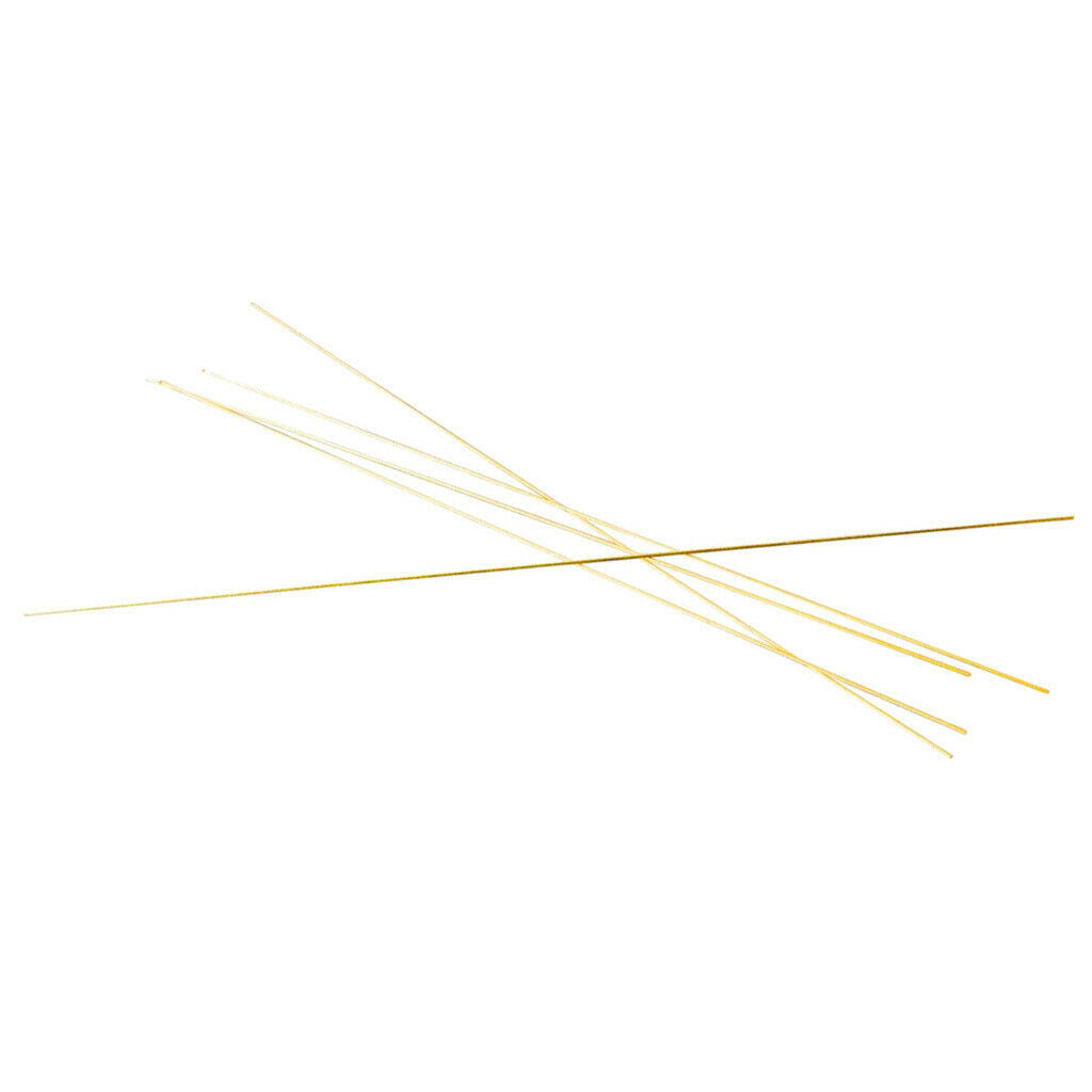 Set of 15, Straight Round Brass Rods Bar Stock Assorted Lot for DIY 300x1mm