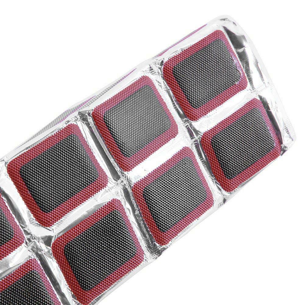 48pcs Bike Tire Bicycle Kit Patches + 1pc Repair Glue Tyre Tube Rubber @