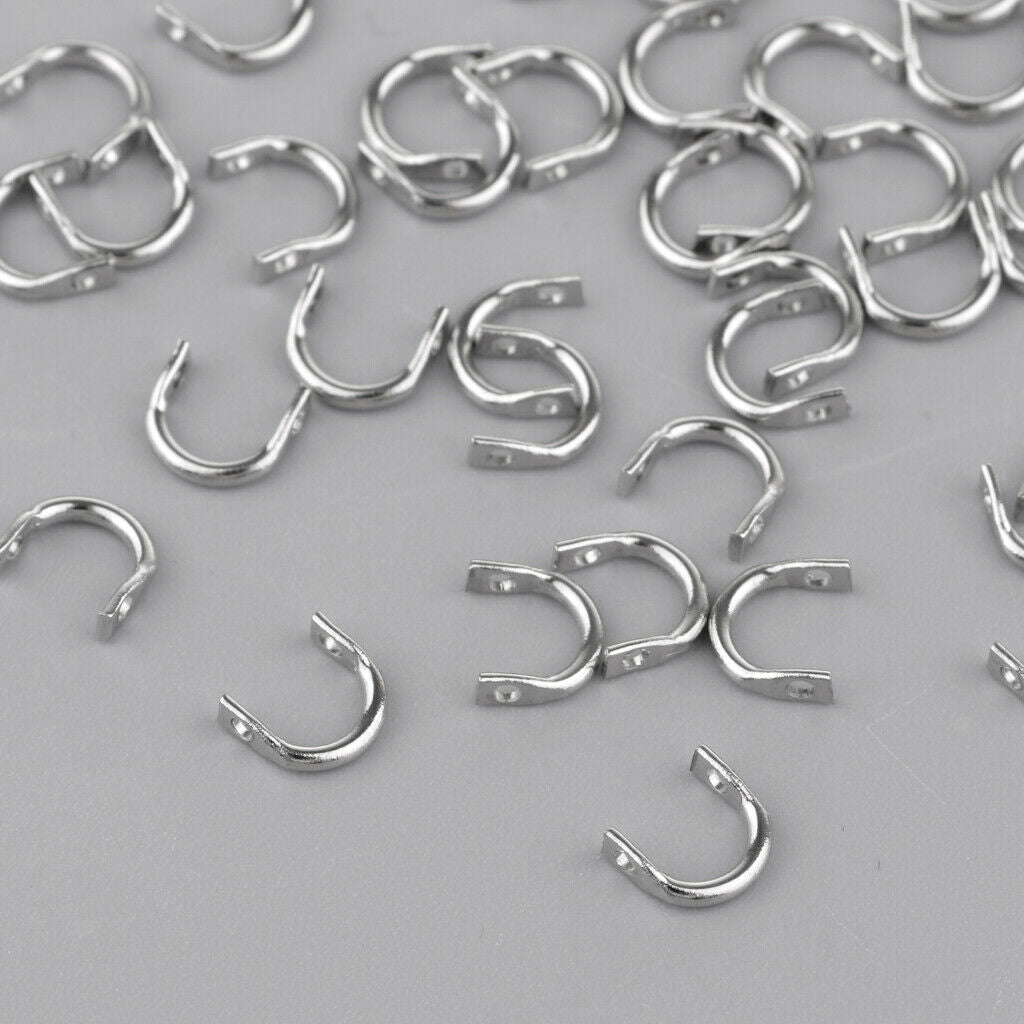 50x M + 50x L Fishing Spoons Blades Spinner Folded Clevises Tackle for Lure