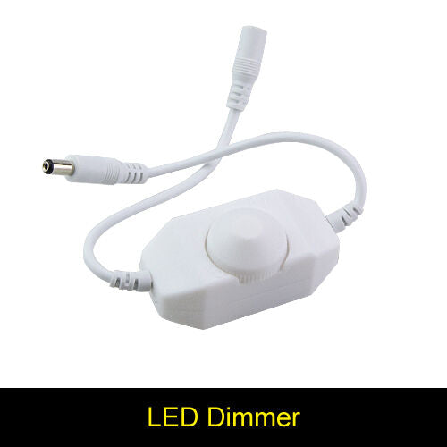 White 12V LED Single Color Dimmer Controller for 3528 5050 5630 LED Strip Light